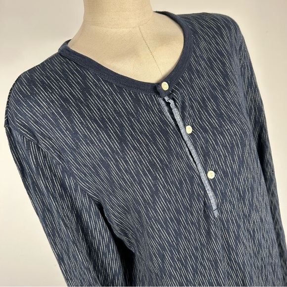 ❤️ Denim & Supply Ralph Lauren Henley Shirt Mens Medium Blue Long Sleeve - Picture 3 of 10